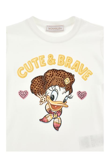 T-shirt con strass MONNALISA KIDS | 19H620 80040198
